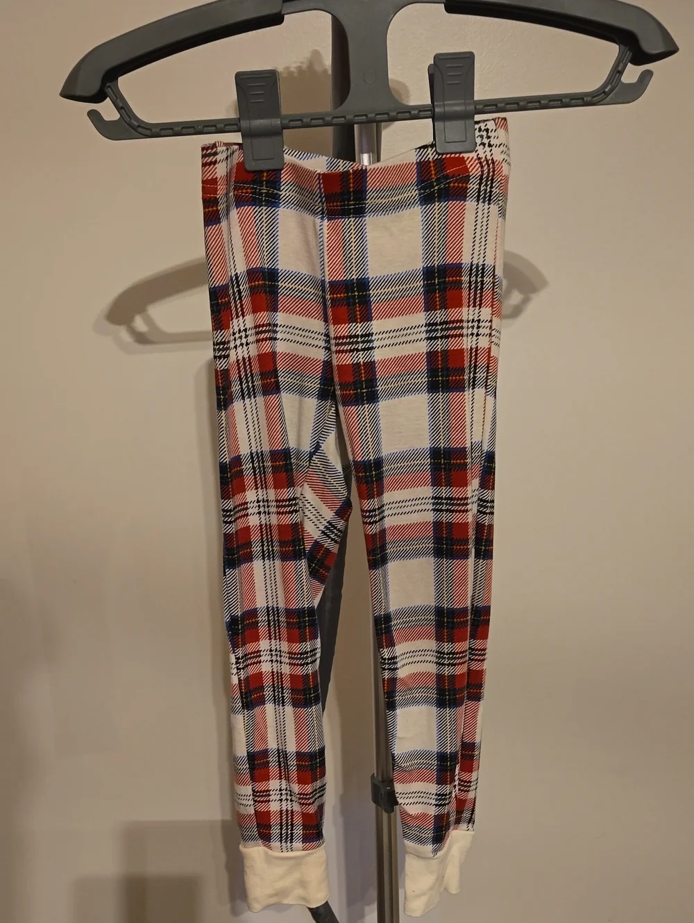 Old Navy Plaid Joggers - Red, Navy & Cream